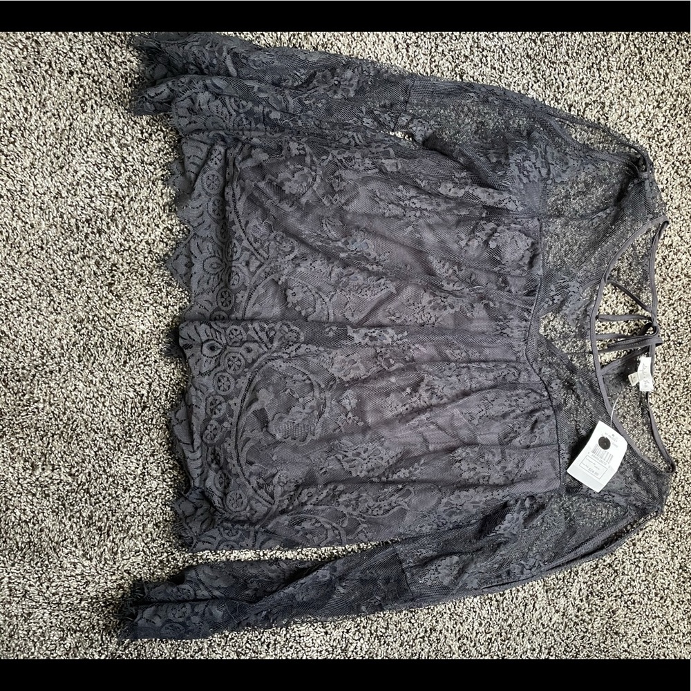 Black lace shirt